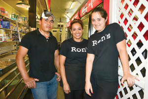 Adeli Revolorio, Araceli Lopez and Hazel Pazmino are part of the Ron's Backstretch Kitchen staff.