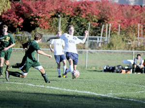 Sophomore sensation Matt Thorsheim, No. 29, scored two goals for the Colts. Photo by Sean Simmons