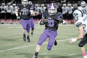 Rumson-Fair Haven's Seamus Walsh, No. 20, had a strong game for the Bulldogs rushing for 93 yards on 19 carries. --Sean Simmons