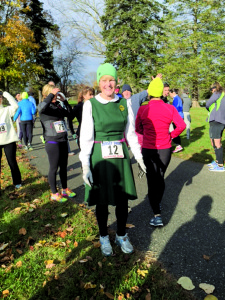 Kathleen Harbort, a member of the Red Bank Catholic Class of 1969, ran in her RBC jumper. --Courtesy RBC