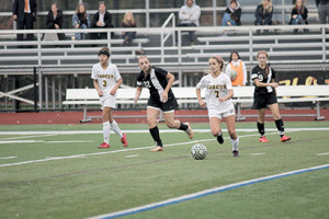 Olivia Lucia, No. 7 of RBC, scored the Caseys’ first goal early in the second half. PHOTO BY SEAN SIMMONS