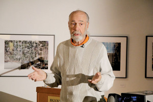 A. Thomas Schomberg, a renowned artist and former Brookdale Community College professor, came back to the campus and spoke at the Center for Visual Arts. Courtesy Keith Heumiller