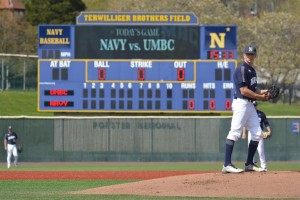 Brian Wikoff of Shrewsbury, a pitcher, is a Second Class Midshipman at the United States Naval Academy in Annapolis. Courtesy NavyBaseball.org