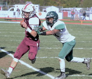 Tyrese Morris (11) of RBR tries to breakaway from a Long Branch defender. Photo: Sean Simmons