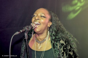 Layonne Holmes performs with the Matt O'Ree Band in Fair Haven.