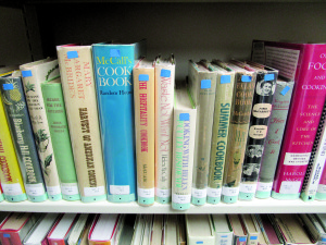 The Colts Neck Library has 2,250 cookbooks from the collection of Catherine "Kitty" Marshall Henning. Of the library's 3,000 cookbooks, Hennings are noted with a blue tab. 