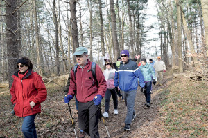 The annual New Year’s Day Greenway Walk took hikers through the Ramanessin section of Holmdel Park. Photo: Courtesy Marissa Fink