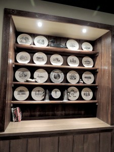 Huddy’s Inn prized collection of Colts Neck plates has a place of honor in the restaurant’s new location.