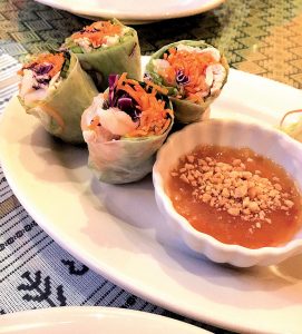 Summer rolls are a popular appetizer at Muang Thai. 