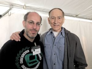 Evan Kobentz (left), president of Vintage Computer Federation stands with Stewart Cheifer, formerly of the PBS show “The Computer Chronicles” at the Vintage Computer Festival East XI Saturday.