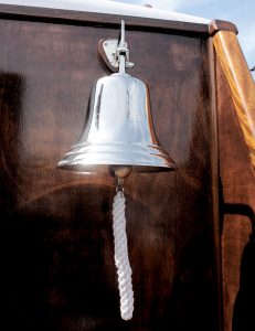 Traditional ship’s bell, refinished by the owner