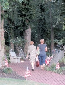 Family members enter the Middletown World Trade Center Memorial Gardens at the conclusion of the Sept. 11 ceremony. 