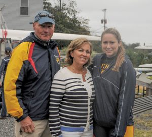 RFH Rowing Director Dan Edwards with wife Linda and Daughter Kate who rows for Drexel.