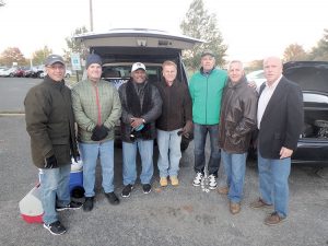 Members of the RBC 1976 Championship team came to the tailgate to support this year's squad. From L to R- Mike Mazza, Tim Skinner, Lonnie Burgess, Mike Madsen, Richard Kelly, Drew Devine and Jimmy Lake. 