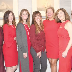 02/14/19, Monmouth County Historical Association Held 12th Annual Red Luncheon, Rumson Country Club, Rumson, NJ, Kathy Jones, Tamara Wooley, Gwendolyn Wisely, Marnie Doherty, Christianna Harvey, Heather Viola, Amy Almasy