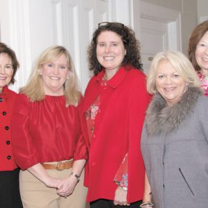 02/14/19, Monmouth County Historical Association Held 12th Annual Red Luncheon, Rumson Country Club, Rumson, NJ, Mara Browndorf, Eileen Hickey, Jennifer Mullins, Ginny Boileau, Daren Hutchinson