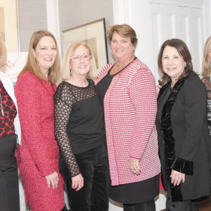 02/14/19, Monmouth County Historical Association Held 12th Annual Red Luncheon, Rumson Country Club, Rumson, NJ, Suzanne Biga, Regina Stefany, Jan Kent, Jennifer Anderson, Geralyn Behring, Kathy Donnelly