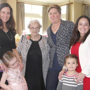 04/18/19, Friends Of Monmouth Museum Presented Annual Teddy Bear Tea Party, Navesink Country Club, Middletown, NJ, Donna Kessinger, Grace Hanlon, Thorel Geltzeiler, Stephanie Posner, daughters