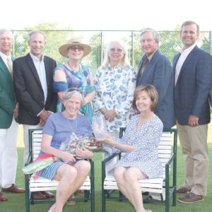 07/25/19, SANDY HOOK FOUNDATION HONORS BETSY BARRETT AT RECENT FUNDRAISER, Seabright Lawn Tennis & Cricket Club, Rumson, NJ, Betsy Barrett, Patricia Alcaro, David Hoder, Richard Eittreim, Doug Rossbach, Ellen Bollinger, Lucy Matchett, Richard Lilleston, Richard Phillips, Gerard Glaser