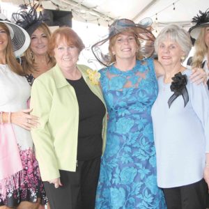 title="05/16/19, 16th Annual Kentucky Derby Day Celebration Will Benefit Monmouth Park Charity Fund, Oceanport, NJ, Serena DiMaso, Barbara Luisi, Roberta Sheridan, Dr. Stephanie Reynolds, MaryAnn Martin, Barbara Martelli"