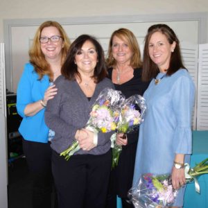 02/15/18, Red Bank Regional Buc Backer Foundation Held Annual Ladies Luncheon, McLoone’s Pier House, Long Branch, NJ, Claire Harbeck Izzo, Joyce Fernandes, Cindy Foster, Beth McLoone