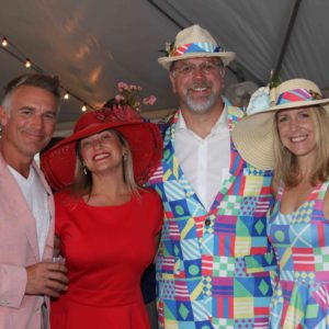 05/24/18, Monmouth Park Charity Fund's 15th Annual Kentucky Derby Day Celebration, Blu Grotto Outdoor Garden, Monmouth Park Racetrack, NJ, Tim Diehl, Jennifer Diehl, Brian Boms, Kristin Boms