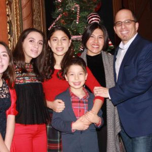 01/25/18, Count Basie Theatre's Annual Holiday Party Was Held On Theater Stage, Red Bank, NJ, Francesca Ranucci, Sophia Ranucci, Amanda Phillipson, Aidan Phillipson, Alma Phillipson, Adam Phillipson