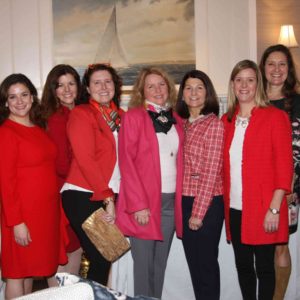 02/08/18, Monmouth County Historical Association Held 'Red': A Ladies Valentine Luncheon, Rumson Country Club, Rumson, NJ, Marnie Doherty, Sarah Bricker, Tamara Woolley, Jennifer Mullins, Kathy McErlean, Lisa Klem Wilson, Katie Gay, Deborah Petrone, Sandy Jones