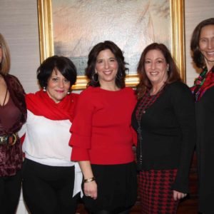 02/08/18, Monmouth County Historical Association Held 'Red': A Ladies Valentine Luncheon, Rumson Country Club, Rumson, NJ, Joanna Betesh, Karen Rafiqi, Stella Price, Amy Shay, Melanie Saker