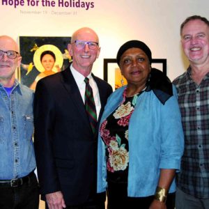 01/18/18, Monmouth Museum's Wine Club Holiday Celebration, Lincroft, NJ, Doug Yorke, Chuck Watson, Faye Zealand, Dan Fenski