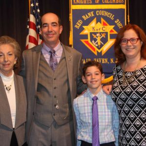 11/01/18, 2018 Grand Knight's Dinner Raised Funds For Student Scholarships, Holy Cross School, Rumson, NJ, Donna Terry, Brett Beach, AJ Beach, Coleen Beach