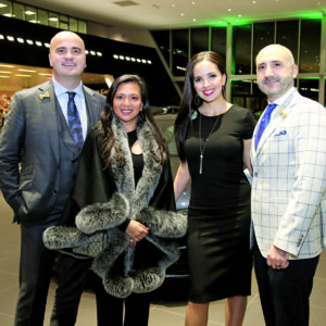 04/12/18, Monmouth Park Charity Fund Kicked Off May 5th Kentucky Derby Day Event, Ray Catena Audi Dealership, Freehold, NJ, Photo Courtesy Equiphoto, Michael Duru, Maria Duru, Sofia Duru, Matt Duru