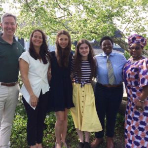 06/21/18, English Speaking Union Held Annual Spring Fundraising Tea, Bingham Hall, Rumson, NJ, Joe Stark, Amy Stark, Devlin Stark, Shealyn Grant, Christianah Akinsanmi, Gloria Akinsanmi