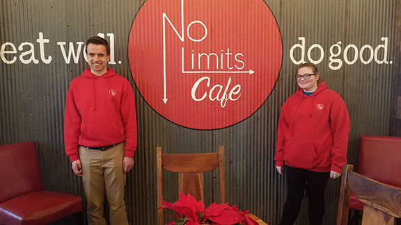  Jake Mark and Hayley Lawrence, both of Middletown, will be working their first real jobs at No Limits Cafe.  
