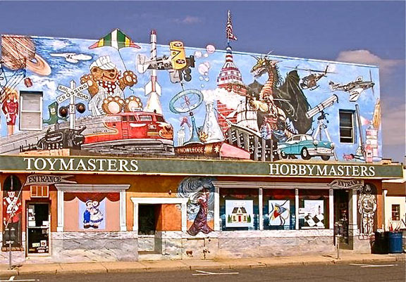 Hobbymasters' colorful storefront on White Street has drawn the attention of shoppers for decades.