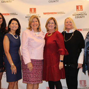 12/05/19, JUNIOR LEAGUE'S COMMUNITY VOLUNTEER AWARD LUNCHEON, Navesink Country Club, Red Bank, NJ, Lauren Porter, Lisa Wilson, Kathy Jones, Linda Bricker, Liz Thees, Sandy Jones