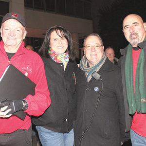 12/12/19, HOLIDAY EXPRESS LIGHTS UP THE TOWN OF RED BANK AND SPREADS HOLIDAY CHEER, Broad Street, Red Bank, NJ, Tim McLoone, Amy Robinson DeHays, Jim Scavone, Tony Cosentino