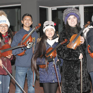12/12/19, HOLIDAY EXPRESS LIGHTS UP THE TOWN OF RED BANK AND SPREADS HOLIDAY CHEER, Broad Street, Red Bank, NJ, Daisy Gallagher, Max Huerta, Lily Costa, Laura Petillo, Ava Grissom