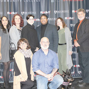 12/12/19, ROCKIT LIVE FOUNDATION AND BROOKDALE COMMUNITY COLLEGE CELEBRATED NEW PARTNERSHIP, Brookdale, Center for Visual Arts Gallery, Lincroft, NJ, Tim Zeiss, Celeste Chirichello, professor, head of the design department, architectural and design students and staff