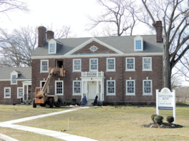 Large brick General's House at the former Fort Monmouth