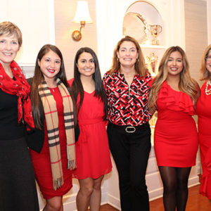 02/20/20 MONMOUTH COUNTY HISTORICAL ASSOCIATION HELD 13TH ANNUAL RED LUNCHEON, Meg Sharp Walton, Lizzie Clemenza, Nicole Puccio, Pam Marshall, Estefania Cisneros, Linda Bricker.