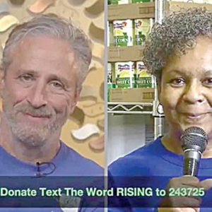 09/10/20, LUNCH BREAK HELD VITUAL ‘RISING TOGETHER’ EVENT, Jon Stewart, Gwendolyn Love