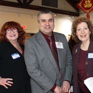 01/30/20 MONMOUTH ARTS HELD ANNUAL MEETING: THE ART AND POWER OF FILM Toby Shylit Mack, Dr. David Stout and Angela Lomangino.