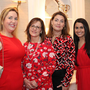 02/20/20 MONMOUTH COUNTY HISTORICAL ASSOCIATION HELD 13TH ANNUAL RED LUNCHEON,  Norah King, Eileen Mahoney, Pam Marshall, Nicole Puccio.