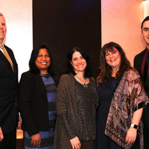 02/13/20 EASTERN MONMOUTH AREA CHAMBER OF COMMERCE PRESENTED 28TH ANNUAL SPINNAKER AWARDS  Ray Eckhoff, Janeth Merkle, vice-chair Julia Zapcic, executive director Jennifer Eckhoff and Kevin Moedt