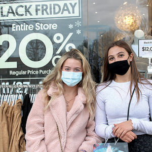 12/03/20, BLACK FRIDAY SHOPPERS DONNED MASKS AND HEADED TO THE GROVE, Avery Torchia, Ava Scott