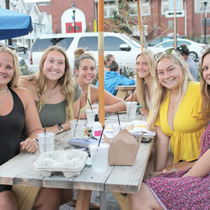09/03/20, TWO RIVER OUTDOOR DINING SCENE: SPOTLIGHT ON WOODY’S OCEAN GRILLE, Danielle Totilo, Eve Pirie, Sam Keenan, Ally Friberg, Morgan Osborne, Grace Curtis