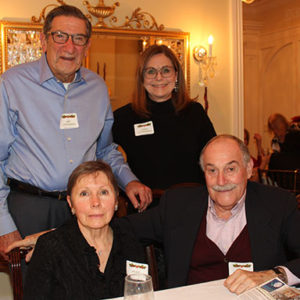 01/23/20 LUNCH BREAK THANKS SUPPORTERS AND FRIENDS FOR THEIR DEDICATION Standing: Abe and Linda Littenberg. Seated: Alice Gross and Dr. Russell Gross.