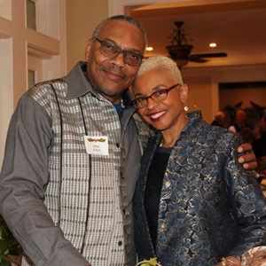 01/23/20 LUNCH BREAK THANKS SUPPORTERS AND FRIENDS FOR THEIR DEDICATION Deim Jones and board member Dr. Carol Penn.