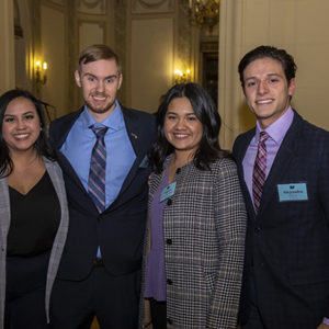 03/19/20, MONMOUTH UNIVERSITY HONORS DENIS J. GALLAGHER WITH PRESTIGIOUS AWARD, Leslie Cruz, Andrew Grabowski, Odalys Barrientos Pantoja, Alejandro Garcia